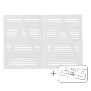 Osaka Hegn 200x136 cm Dobbeltlåge Hvid - inkl. beslag