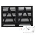 Osaka Hegn 200x136 cm Dobbeltlåge Fungicid beh. grundmalet sort - inkl. beslag