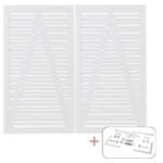 Osaka Hegn 200x180 cm Dobbeltlåge Hvid - inkl. beslag