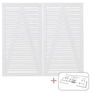 Osaka Hegn 200x180 cm Dobbeltlåge Hvid - inkl. beslag