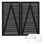 Osaka Hegn 200x180 cm Dobbeltlåge Fungicid beh. grundmalet sort - inkl. beslag