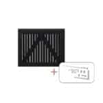 Nagano Enkeltlåge inkl. beslag - 100x80 cm Sort