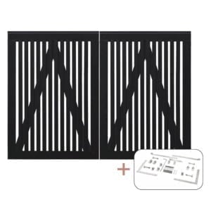 Sendai dobbeltlåge inkl. beslag - 200x​140 cm Sort