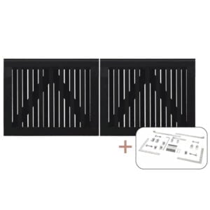 Nagano Enkeltlåge inkl. beslag - 200x80 cm Sort