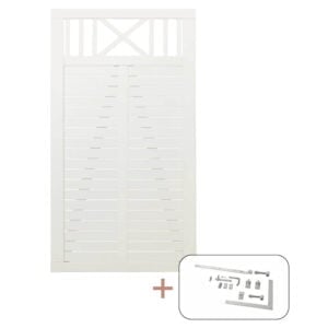 Nostalgi Enkeltlåge inkl. beslag - 100x180 cm Hvid