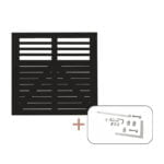 Decora Enkeltlåge inkl. beslag - 100x95 cm Sort