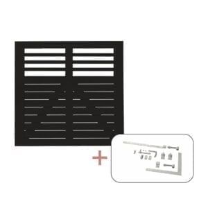 Decora Enkeltlåge inkl. beslag - 100x95 cm Sort