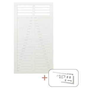 Decora Enkeltlåge inkl. beslag - 100x180 cm Hvid