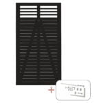 Decora Enkeltlåge inkl. beslag - 100x180 cm Sort