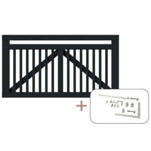 Linea Bred Låge inkl. beslag - 150x80 cm Sort