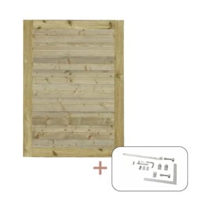 PLUS Plank Enkeltlåge inkl. beslag - 100x125 cm