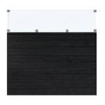 PLUS Plank Profilhegn m/glas - 174x163 cm Sort
