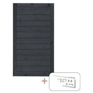 PLUS Klink Enkeltlåge inkl. beslag - 100x163 cm Sort