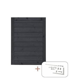 PLUS Klink Enkeltlåge inkl. beslag - 100x125 cm Sort