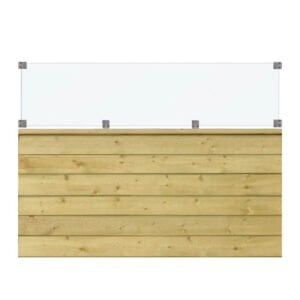 PLUS Klink Profilhegn m/glas - 174x125 cm