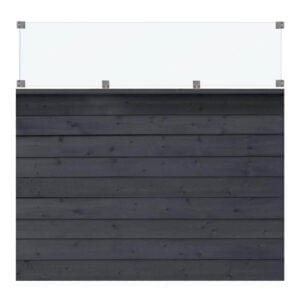 PLUS Klink Profilhegn m/glas - 174x163 cm Sort