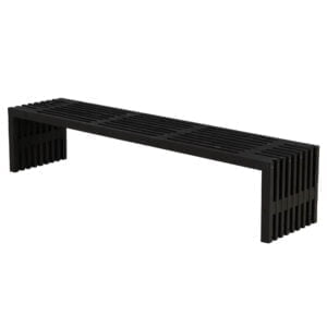 Rustik Trallebænk Design - 218x49 cm - Sort