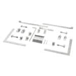 Lågebeslag til dobbeltlåger - m/justérbare stabler