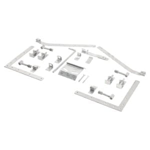 Beslag til Ligno Dobbeltlåge m/justérbare stabler Varmgalvaniseret