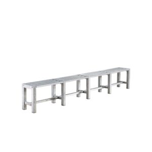 Galvaniseret havebænk 288x35x46 cm