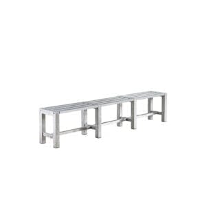 Galvaniseret havebænk 225x35x46 cm