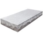 Sandsten trappetrin 150x60x14-16 cm Lige 1 trin Grey