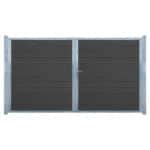 Komposit Blokhus Sort Dobbeltlåge med stålstolper Åbningsbredde: 270 cm