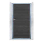 Komposit Blokhus Sort Enkeltlåge med betonstolper Åbningsbredde: 90 cm