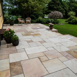 Sandsten 2,5 cm "Sahara" C-Mix læggemønster