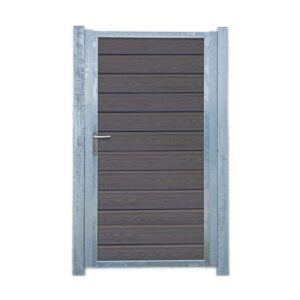 Komposit Blokhus Sort Enkeltlåge med stålstolper Åbningsbredde: 90 cm