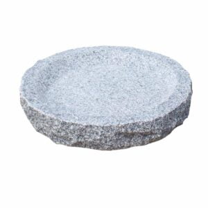 Rund fuglebad Mørkegrå