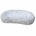 Halvrund fuglebad Lysgrå