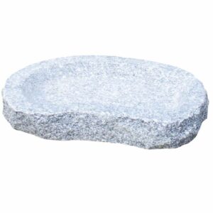 Halvrund fuglebad Mørkegrå