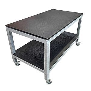 Galvaniseret anretterbord / grillbord / pizzabord 70x74x125 cm Hyldehøjde 27 cm