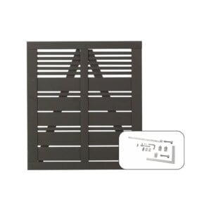 Silence Enkeltlåge inkl. beslag - 100x110 cm Umbragrå