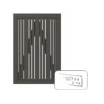 Tangent Enkeltlåge inkl. Beslag 95x140 cm Umbragrå