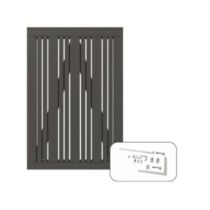 Tangent Enkeltlåge inkl. Beslag 95x140 cm Umbragrå