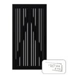 Tangent Enkeltlåge inkl. Beslag 95x180 cm Sort