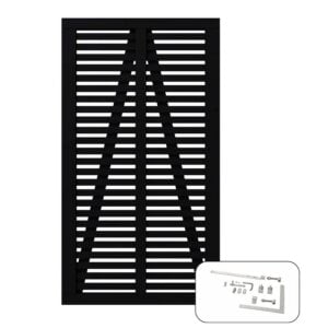 Harmoni Dobbeltlåge inkl. Beslag 100x180 cm Sort