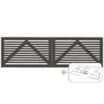 Tokyo Dobbeltlåge inkl. Beslag 300x90 cm Umbragrå