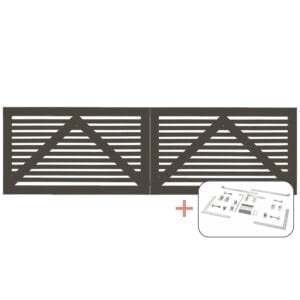 Tokyo Dobbeltlåge inkl. Beslag 300x90 cm Umbragrå