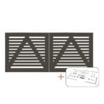 Tokyo Dobbeltlåge inkl. Beslag 200x90 cm Umbragrå