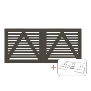 Tokyo Dobbeltlåge inkl. Beslag 200x90 cm Umbragrå