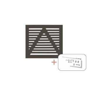 Tokyo Enkeltlåge inkl. Beslag 100x90 cm Umbragrå