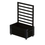 Cubic Blomsterkasse 87x50x130 inkl. hjul sort