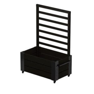 Cubic Blomsterkasse 87x50x130 inkl. hjul sort