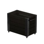 Cubic Blomsterkasse 87x50x75 inkl. hjul sort