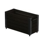 Cubic Blomsterkasse 120x50x95 inkl. hjul sort
