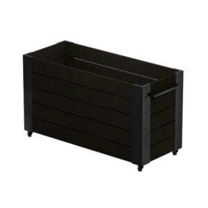 Cubic Blomsterkasse 120x50x70 inkl. hjul sort