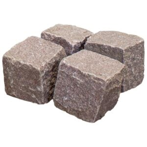 Granit chaussesten 8-11x8-11x8-11 cm Rød bohus